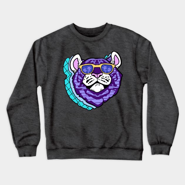 Night City Tiger Crewneck Sweatshirt by AmberStone